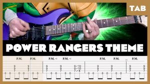 Mighty Morphin Power Rangers TV Theme - Guitar Tab | Lesson | Cover | Tutorial