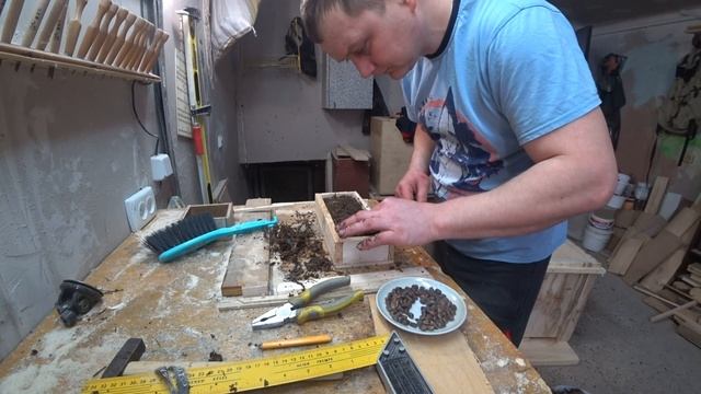 Мои проекты 2022. Посадка кедровых орехов. Готовлюсь к сезону 2022. Рамки колочу, ульи строю. смотреть онлайн