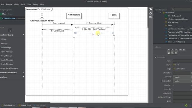 How to Draw Sequence Diagram in StarUML