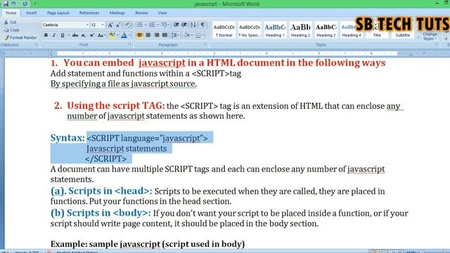 Structure of JavaScript Program | How to write JavaScript Program | JavaScript | CLASS-29 | Telugu