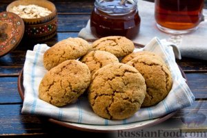 Простое лакомство для поста.
ОВСЯНОЕ ПЕЧЕНЬЕ С ВАРЕНЬЕМ