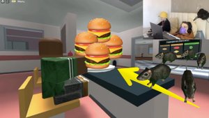 Кормим гостей КРЫСИНЫМ БУРГЕРОМ в игре Cook Burgers | Роблокс | Готовьте бургер