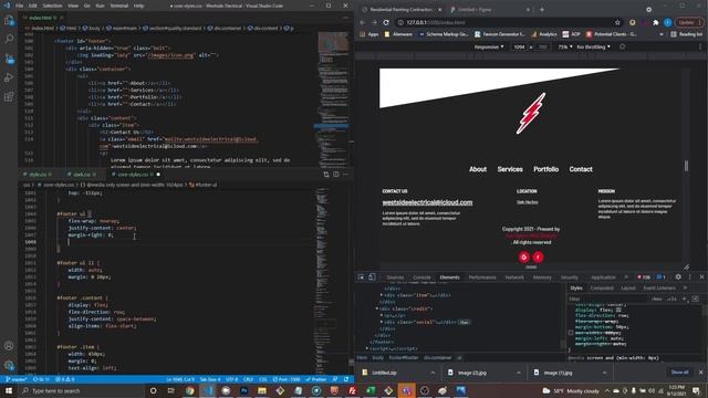 Westside Electric 4 CSS Desktop - How to build a mobile first  website from scratch in  HTML and CS