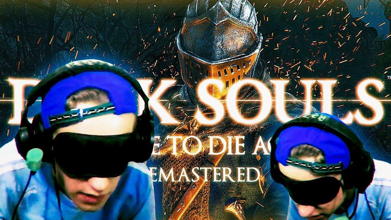 Dark souls с закрытыми глазами!