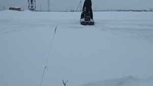 прикольная покатушка на снегоходе буран!