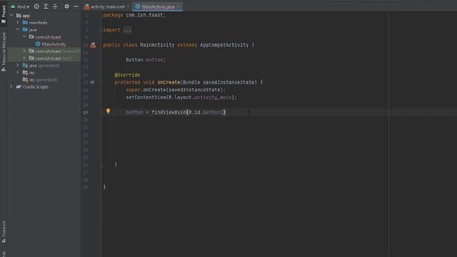Display Toast in android studio - tutorial смотреть онлайн
