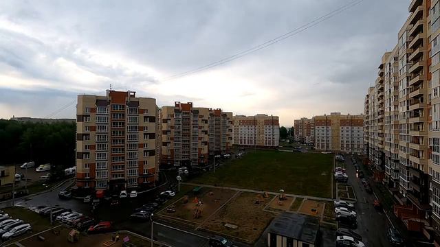 Как надвигался ураган и сильный ливень Новочебоксарск Чувашия 3 08 2021 таймлапс