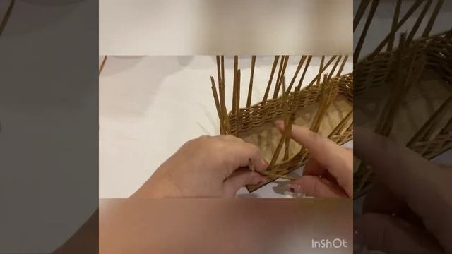 МК Корзина с фанерным донышком из 130 трубочек