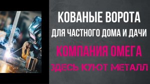 Кованые ворота для частного дома и дачи от Компании Омега – модель 8