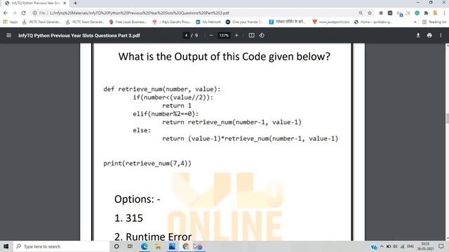 Infytq Preparation | Day 15 Python Previous Year Questions Practice, Prepare & Crack It #infytq смотреть онлайн