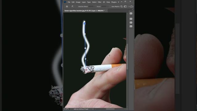 How to create cigarette smoke in photoshop | photoshop short