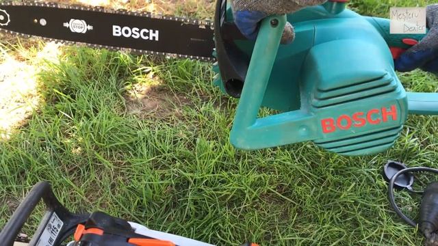 Fierastrau electric Bosch AKE 40 S vs Motofierastrau Stihl MS 193 TC