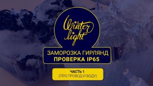 Заморозка гирлянд. Проверка IP65 Часть 1 (про провод и воду) Winter Light