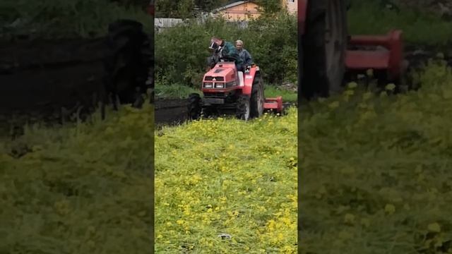 Разработка земельных участков японским мини-трактором фрезой г. Томск