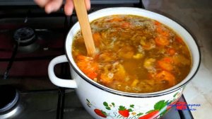 Грибной суп из шампиньонов с курицей, рисом и яйцом