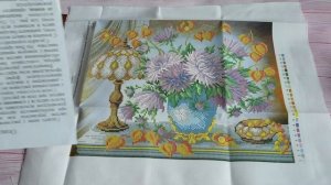 70. Обзор набора бисером "Астры и физалис", производитель Русская искусница.