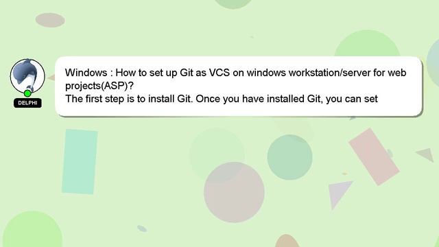 Windows : How to set up Git as VCS on windows workstation/server for web projects(ASP)? смотреть онлайн