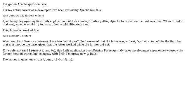 DevOps & SysAdmins: Different ways to restart Apache? смотреть онлайн