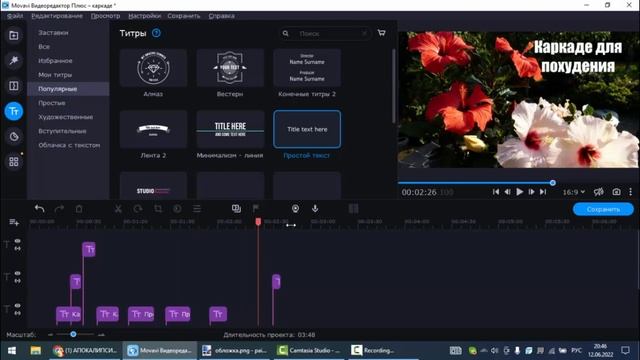 Как сделать титры в Movavi. Титры в видеоролике, как сделать. Сложные и художественные титры смотреть онлайн