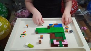 распаковка lego minecraft Дом-Свинья lego minecraft 21170