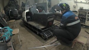 *Буран* переделка под длинные гусеницы часть 3.