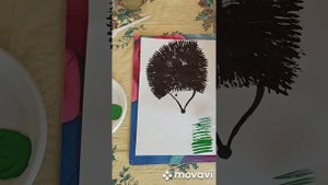 Нетрадиционные техники рисования Ёжик