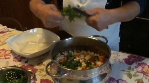 italian grandma makes minestrone soup