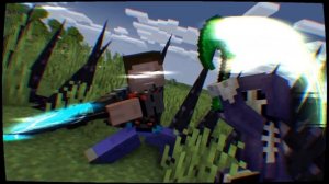 Entity 303 and Dreadlord vs Herobrine - Minecraft Fight Animation