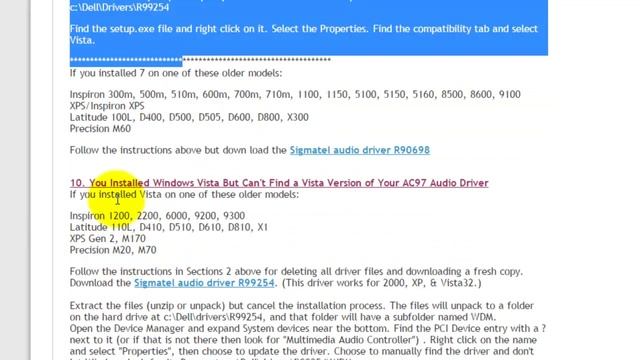No audio output device is installed Dell Inspiron 6000 Drivers and Downloads смотреть онлайн