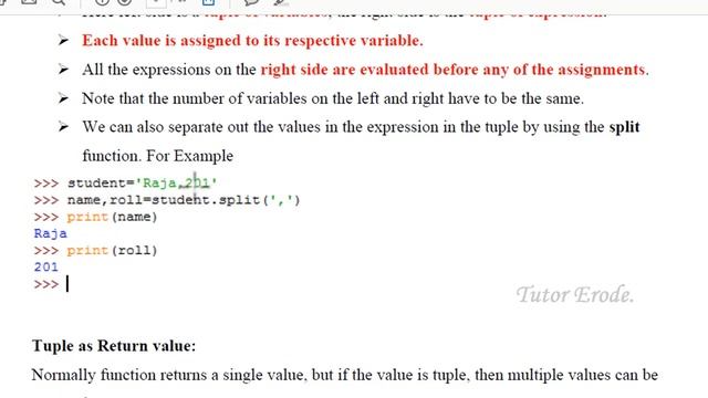 GE8151 | PYTHON TUPLES | PROBLEM SOLVING AND PYTHON PROGRAMMING | PSPP | TAMIL | UNIT4