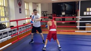 Отработка на лапах одиночных ударов | Для новичков