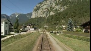 На поезде по Австрии. Вид из кабины.Из Ирднинг в Гмунден.