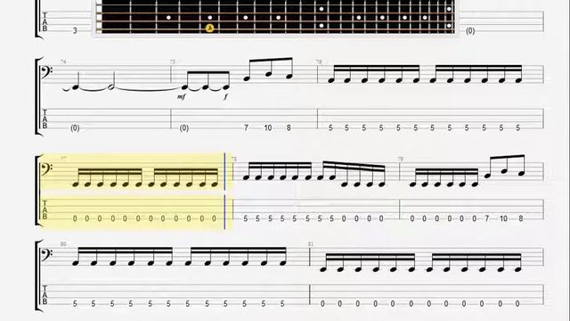 Beethoven   Für Elise Metal BASS GUITAR TABLATURE смотреть онлайн