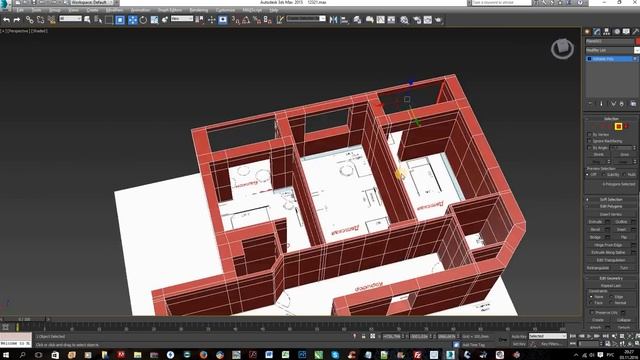 Вырезание оконных и дверных проемов в стенах в программе 3D Max