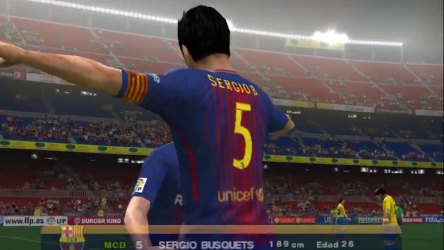 PES 2018 (PS2) FC Barcelona vs Las Palmas - La Liga Santander смотреть онлайн