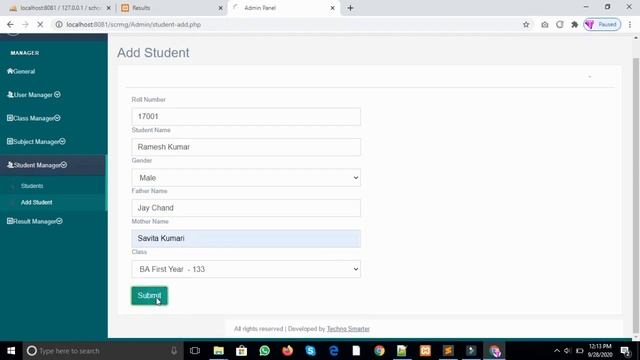 Result management system in PHP with MYSQL database | Results  Publisher | PHP website scripts