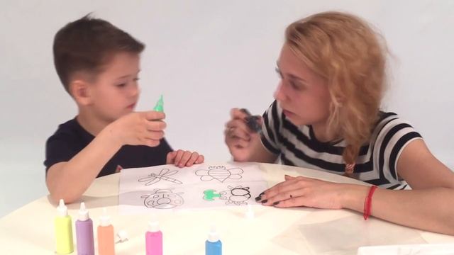 Весёлая Раскраска для детей Учимся Раскрашивать Витражи Fun Learn Drawing And Coloring For Kids