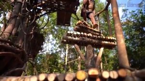 Построить зеленый дом на дереве и подземный бассейн из бамбука Paradise
