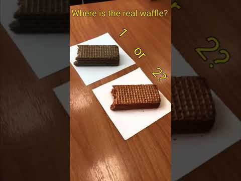 Where is the real waffle? #shorts #ar #augmentedreality #horeca