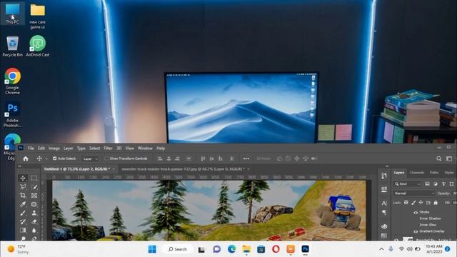 Game UI Design / Game UI Loading Bar in Adobe Photoshop