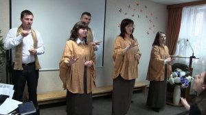хор глухих Химкинской церкви"ВЕРУЮ".служение на жестах 22 апреля