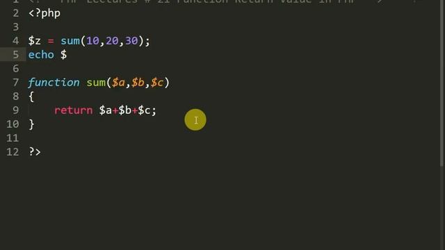 Functions With Return Values In PHP PHP Functions Tutorials PHP Lecture Series For Beginner Functio