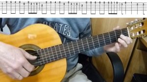 Dance of the Little Swans - Tchaikovsky  - Easy Guitar melody - Guitar duet + TAB Guitar lesson