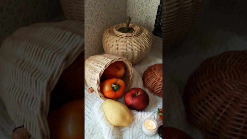 Autumn vibes #wickerbasket #бумажнаялоза #плетеныекорзины #papertubes #покраскатрубочек #diy