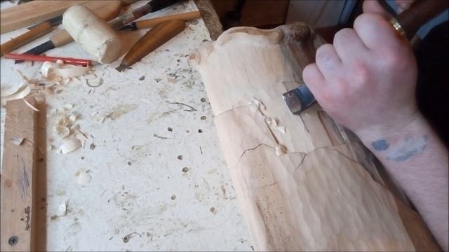 Крепость на горбыле - резное панно. Резьба по дереву - Wood carving.