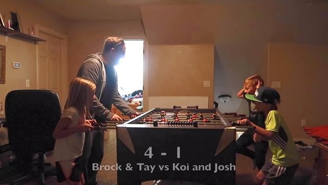 KIDS HILARIOUS REACTIONS PLAYING TABLE SOCCER?! YOU WANT A PIECE OF CAKE! DYCHES FAM