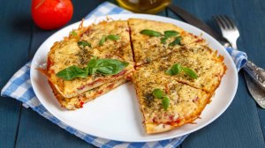 🍕 Пицца «Минутка» на сковороде — рецепт простой пиццы из жидкого теста