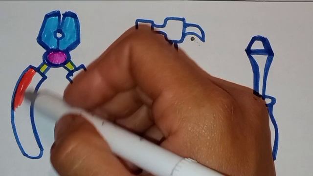Как нарисовать инструменты для детей/How to Draw Tools for Children смотреть онлайн