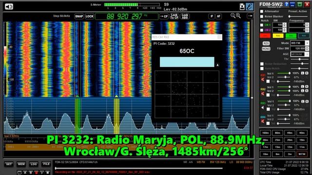 21.07.2022 09:06UTC, [Es], Radio Maryja, Польша, 89.7МГц, 1485км