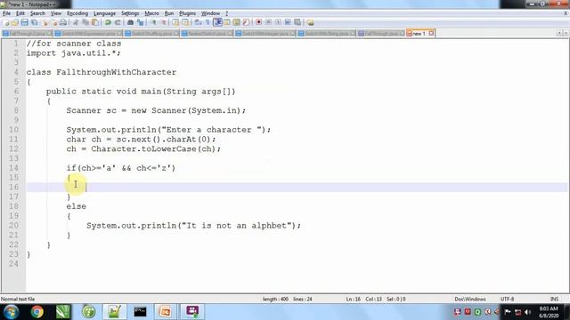 Topic 5 Fall Through With Character In Java Programming